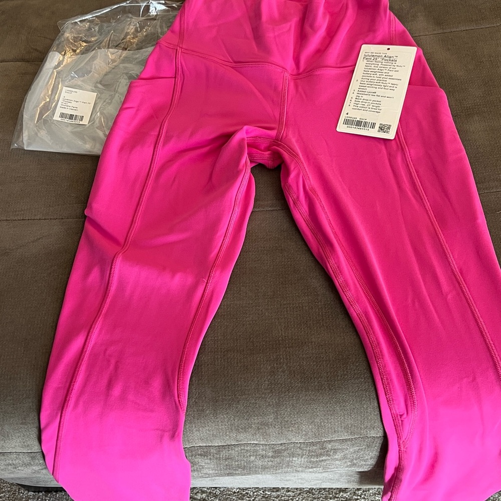 Bubblegum pink Lululemon 25 inch align